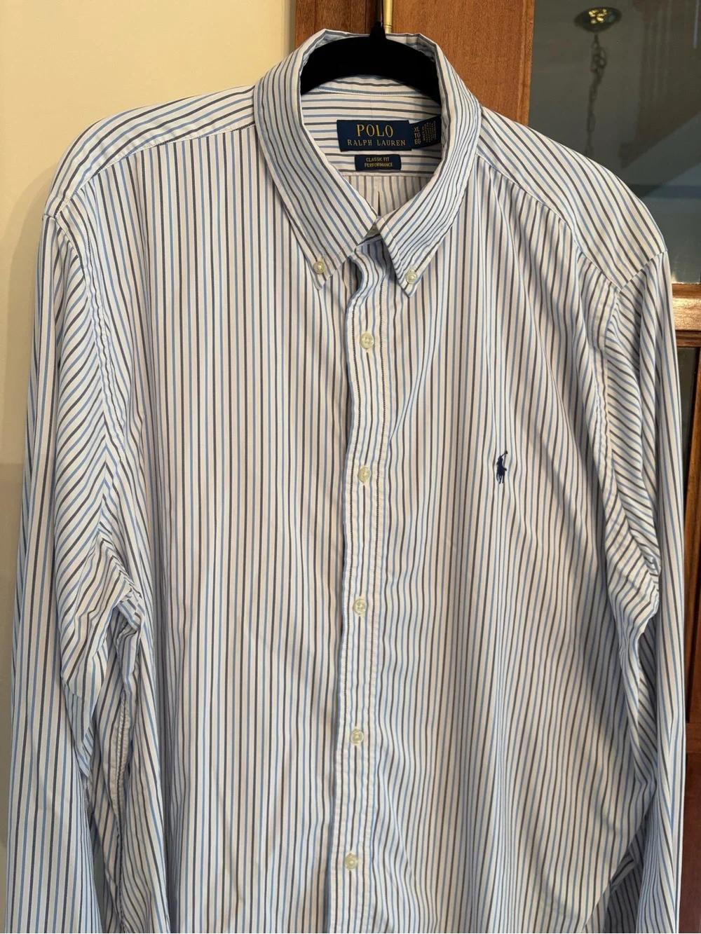 Polo Ralph Lauren Men's Classic Fit Striped Stretch Poplin Shirt size XL